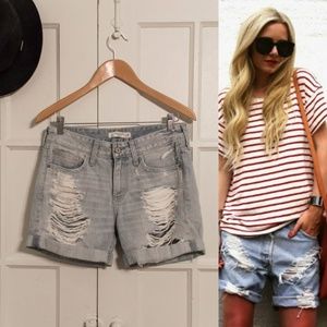 Soft, distressed shorts